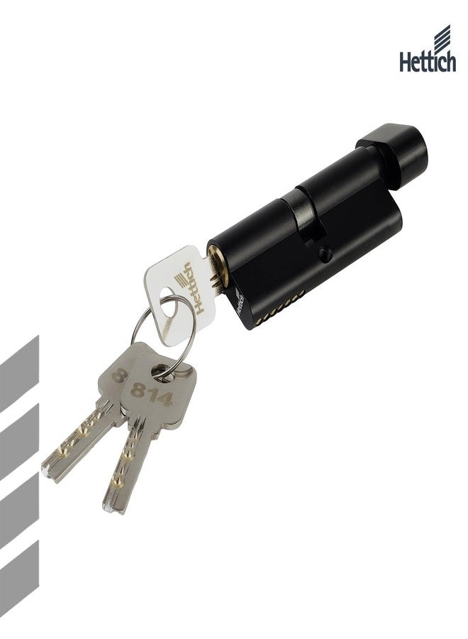 Hettich ProLock Combo Lever Lock Main Door Safety Lock, (Both Side Movable) Mortise Door Lock Handle Set with 3 Brass Key for Home,Office,Hotel | BL Finish | 5 Years Warranty - Image 4
